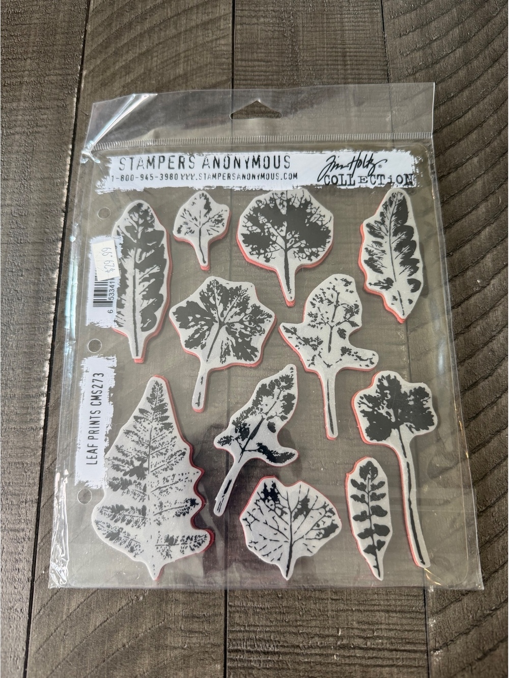 Tim Holtz Leaf Prints stamp set